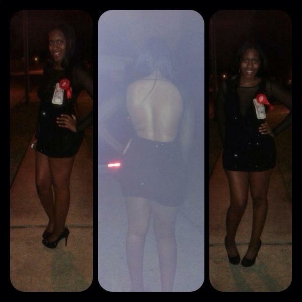 Sexy Black Sheer Dress